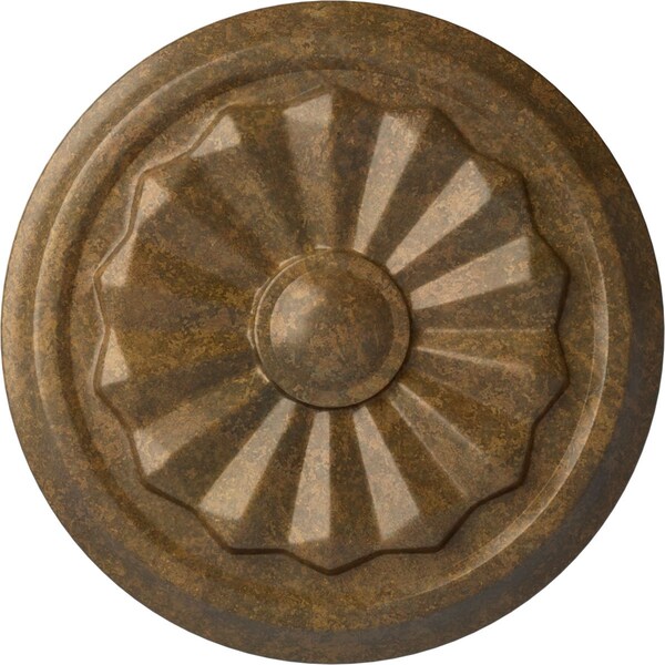 Ekena Millwork Olivia Ceiling Medallion (Fits Canopies up to 2 1/8"), Hnd-Painted Rubbed Bronze, 7 7/8"OD x 1 1/8"P CM07OLRZS - main